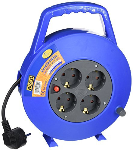 Alyco 199409 - Enrollacables, 5 metros, cable H05VV-F 3G1.0, 250 V