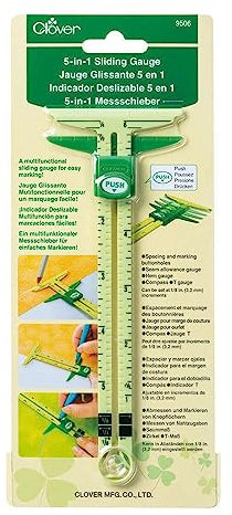 Clover 9506 Calibro Scorrevole 5 in 1 con Nancy Zieman, 9,13 x 4 x 0,38
