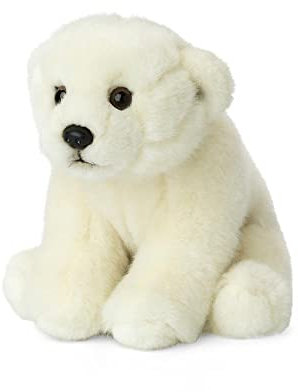 Mimex WWF00265 WWF Plüschkolletion World Wildlife Fund Tiere Plüschtier, weiß, 15 cm