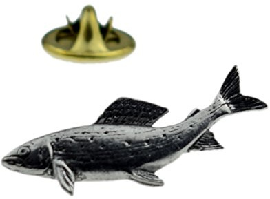 F8 äschen Fisch Angeln Englisch Zinn Anstecknadel