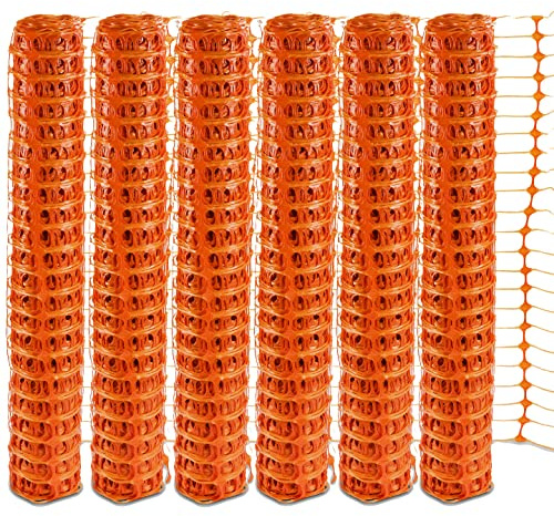 UvV Absperrzaun 250 m Fangzaun (5 Rollen) orange, Absperrnetz, Maschenzaun, Bauzaun auf Rolle Kunststoff 5 x 50 Meter Reissfest