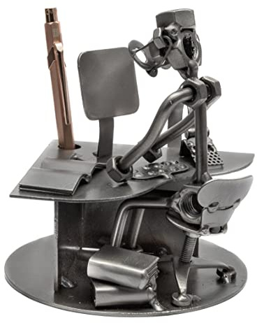 STEEMO Schraubenmännchen Büro Buchhaltung Schreibtisch-Deko Geschenk 14x12x14 cm