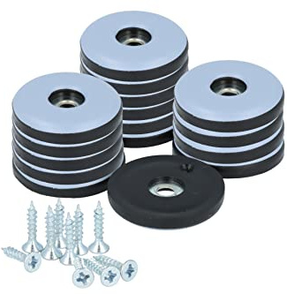 GLEITGUT 16 x Teflongleiter zum Schrauben 30 mm PTFE Möbelgleiter rund Stuhlgleiter 5 mm stark