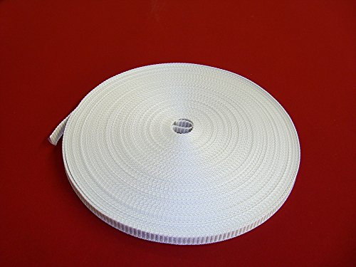 Easy-Shadow - Hochwertiger Rollladengurt Breite 14 mm x Länge 10 m - weiß extrem Gurt für Rollladen Mini Gurtband 10 Meter Gurtzugband Zugband für Rollladen Aufzuggurt Minigurt Gurtzug - weiß
