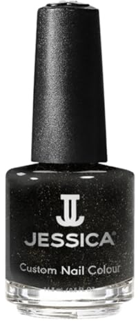 JESSICA Custom Colour Nail Polish | Award-Winning Polish | Strengthening Nail Polish, Long Lasting Nail Varnish | Chip-Resistant & Hard-Wearing for Salon-Quality Finish | Black Ice | 14.8ml