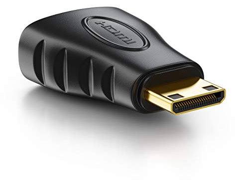 deleyCON Adaptateur HDMI vers Mini HDMI - Femelle HDMI vers Prise Mini HDMI Adaptateur Vidéo 1920x1200 Full HD 1080p - Noir