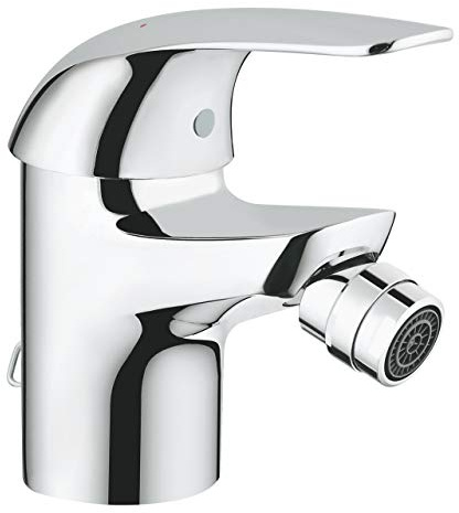 GROHE EuroPro, Bidetarmatur (mit Kettenablauf, Wasserhahn für das Bad, langlebige Oberfläche, einfache Installation), chrom, 32882000