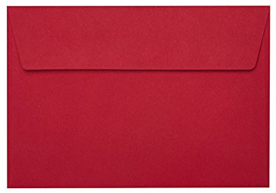 Paper24 25 Briefumschläge DIN B6 (125 x 176 mm) mit Haftstreifen, in Weinrot, 120 g/qm, für Weihnachtskarten (11 Weinrot A)
