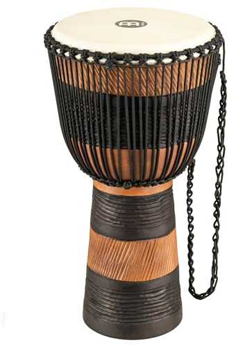 Meinl Percussion Earth Rhythm Djembe - Große Handtrommel - Inklusive Tasche - Durchmesser 12 Zoll - Mahagoni, Mehrfarbig (ADJ3-L+BAG)