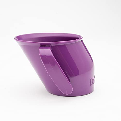 Doidy Cup - Gobelets éducatifs pour bébés et enfants en bas âge - Design incliné unique - Gobelet à deux anses pour bébé - Superbe gobelet pour le lait, l'eau et le jus de fruit - À utiliser entre 3 et 6 mois (Violet)