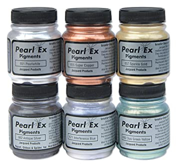 Jacquard 6500S Pearl Ex Puderpigmente Metallic, 6 Stück