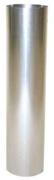 Kamino Flam Ofenrohr silber, feueraluminiertes Rauchrohr aus Stahl für sichere Ableitung von Verbrennungsgasen, rostfreies Kaminrohr, geprüft nach Norm EN 1856-2, Maße: L 500 x Ø 120 mm(1 Packung)