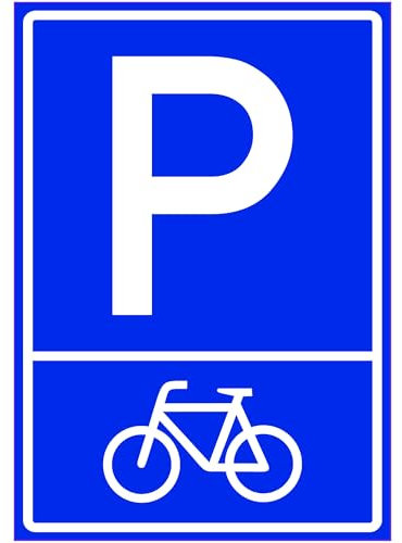 Kiwistar - Parkplatzschild - Aufkleber - Fahrrad (Piktogramm) - 42 x 30cm