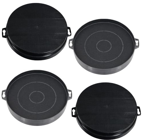 SPARES2GO Carbon Charcoal Vent Filter for Baumatic Cooker Extractor Hood (Pack of 4)