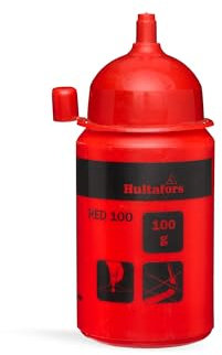 Hultafors Schlagschnurkreide Rot 100g I I Für Innen- & Außenbereiche I Erzeugt präzise & langlebige Linien I Intensive Farbe dank hohem Anteil an Farbpigmenten I 652423