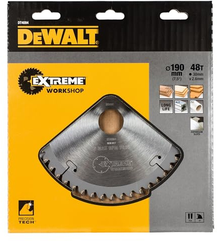 DeWalt DT4094-QZ - Hoja para sierra circular portátil 190x30mm 48D