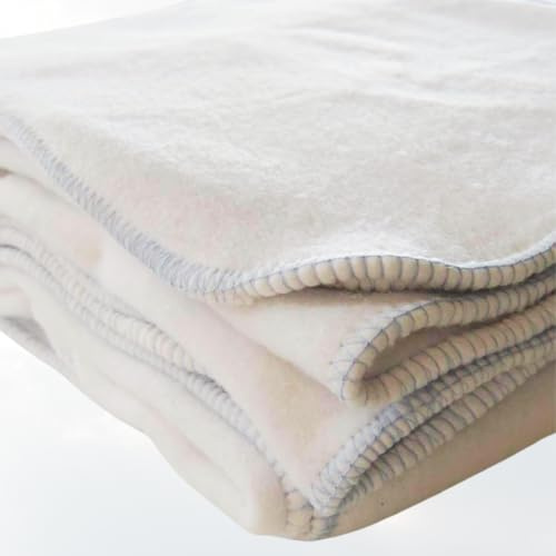 Manta Algodón Mallorquina para Cama o Sofá, Manta de Tacto Suave Ideal para Primavera, Relax o Yoga de algodón Reciclado Hecho en España 180x230 - Blanca
