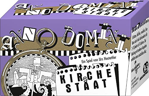 ABACUSSPIELE 09981 - Anno Domini - Kirche und Staat, Kartenspiel - schätzen - bluffen - zweifeln, Yellow