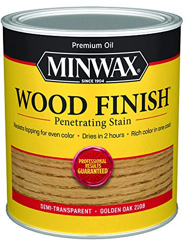 Minwax 70001444 Wood Finish, Golden Oak Stain, Quart