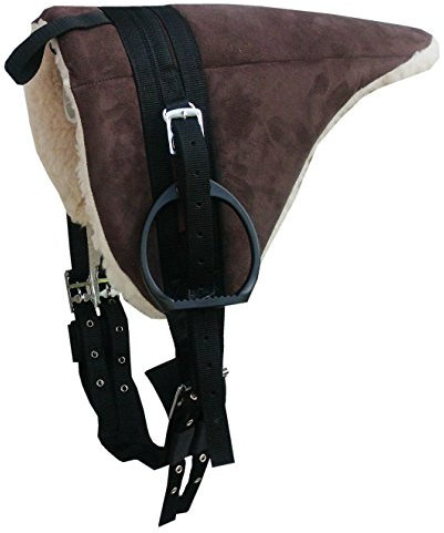 AMKA Shetty Pony Reitkissen Sattel, komplettes Set auch für Holzpferde braun