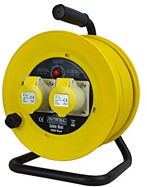 Faithfull Power Plus - CR50ML Kabeltrommel Open Frame 50 Meter 16A (110 Volt) - FPPCR50ML