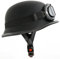ATO Moto Motorradhelm Stahlhelm & Oldtimer Brille Schwarz matt Größe: (L 59/60cm)