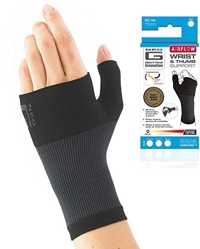 Neo-G Wrist and Thumb Support for Arthritis, Joint Pain, Tendonitis, Sprain - Wrist Brace Compression Hand Support - M - Black