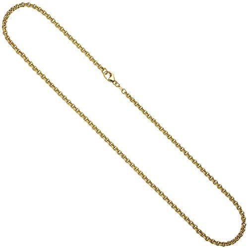 3,4mm Erbskette Kette Halskette Halsschmuck 585 Gold Gelbgold 80cm