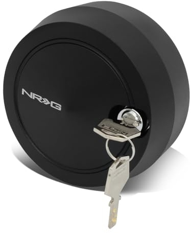 NRG Innovations NRG-SRK-201MB Steering Wheel Version 2 Quick Release Short Hub Adapter with Mounting Bolts, Quick Lock W/Free Spin Black
