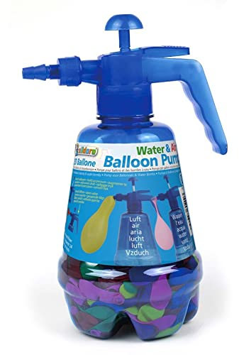 alldoro 60200 - Bomba para Bombas de Agua o Globos para niños a Partir de 8 años, con depósito de 1,5 l, Ayuda para Nudos y 250 Globos