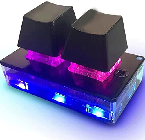 DSKYLODY Claviers Swap Game Clavier 2 Clés Clavier de Gaming Programmation Macro Software Blue Switch Mécanique Entièrement Programmable USB Câblé RGB Clavier Mécanique Blue Switch Mécanique Gaming