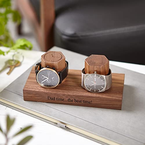 MijMoj Design Support de Montre en Noyer Noir Massif américain, Marron, Taille Unique