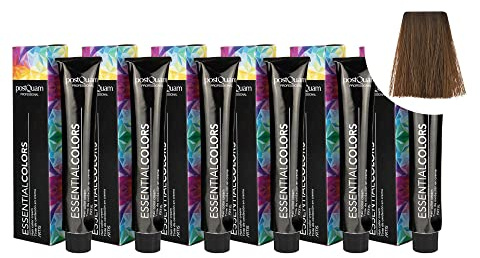PostQuam - Pack de 6 Tintes de Peluqueria Profesional de Elevado Poder Cubriente | Tinte Permanente 100% Cobertura de Canas Garantiza Color Natural Uniforme y Duradero - Más de 90 Colores Disponibles