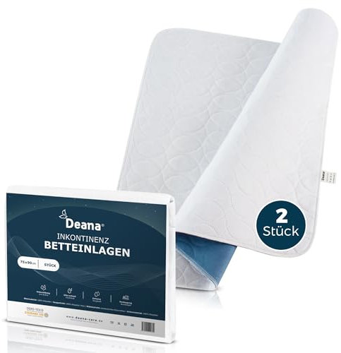 Waschbare Bettunterlage für Frauen – Inkontinenz, Periode, Schwangerschaft & Wochenbett | Saugstark, Atmungsaktiv, Wiederverwendbar | 2er Set - 75x90 cm Schutzmatte für Matratze & Sofa