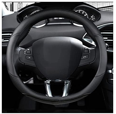 GAHELI Couvre Volant Voiture Housse Volant Voiture Fiber Carbone + Cuir pour Peugeot 208 2012-2018 308 2014-2021 2008 2013-2018 Accessoires Auto (Color : 4)