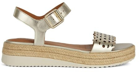 Geox Sandali da donna D Eolie A Wedge, Lt Gold., 41 EU