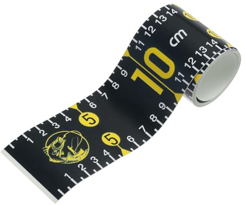PATIKIL Adhesivo Pez Regla para Pesca Barco Kayak Trabajo Banco Negro | 51 Pulgada Pescado Métrica Cinta Etiqueta Cinta Impermeable