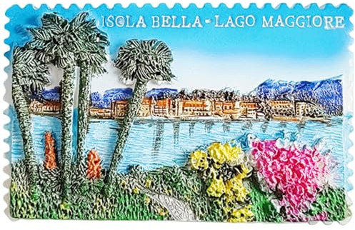 Moiilvcla Isola Kühlschrankmagnet Bella Lago Maggiore Italien 3D Reise Souvenir Kühlschrank Dekoration Magnetaufkleber Handwerk