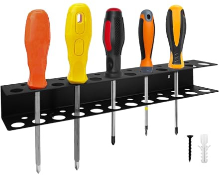 Befeixue Schraubenzieher Organizer Zur Wandmontage | Schraubenzieherhalter | Wandhalterung Für Schraubendreher | 23 Löcher Schraubendreherständer | Wand Werkzeugregal Für Werkstattgarage