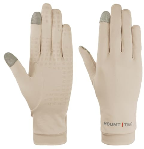 MOUNT TEC Unisex UV Protective Finger Tip Touch Screen UPF 50+ Cool Breathable Sunblock Glove for Sailing Boating Fishing Hiking Adventuring Outdoors (Apricot,L)