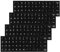8PCS Universal Keyboard Letter Stickers,Computer Keyboard Stickers,Laptop Keyboard Stickers,Replacement Stickers,White Font on Black Background for Computer Notebook Desktop