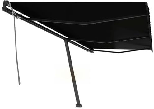 LLEZKBR Store enrouleur manuel autoportant 600x350 cm Anthracite