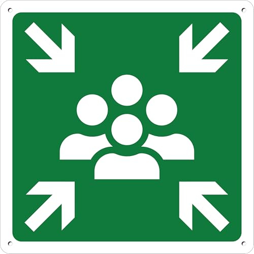Pubblimania SAMMELPLATZ Schild | 3 mm starkes Aluminium Blechschild (Cm 29x29) (Collection Point, 1 Einheit)