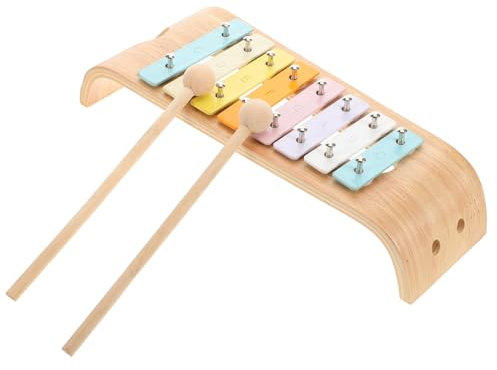 KONTONTY Kinderxylophon Mit Noten Glockenspiel-xylophon Aus Holz Und Aluminiumlegierung Mit Schlägel Für Kleinkinder Orff-Instrumente Musikinstrumente Für Junge Mädchen