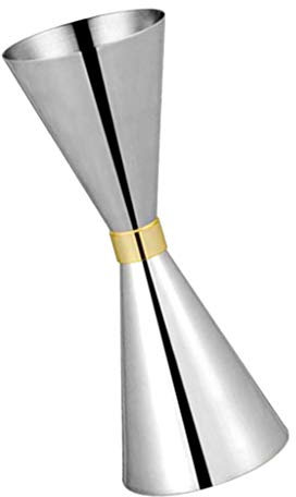 Jigger doppio da cocktail in acciaio inox da bar Jigger misura 60/90 ml argento