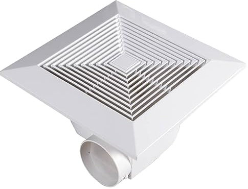 KICHOUSE Ventilador Extractor Silencioso de Baño Ventilación de Cocina y Baño Montaje Techo o Pared Diseño Estético y Instalación Extractor de Aire