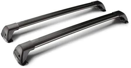 Roof Rack 2 Pcs For Peugeot For Partner Lwb 5 Door Van 2008 2009 2010 2011 2012 2013 2014 2015 Fixed Point Aluminum Alloy Belt Lock Roof Bars(Black)