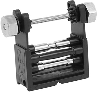 Happyyami Einstellbares Bogenschnur Wickelgerät Aluminiumlegierung Bow String Serving Tool für Compound Recurvebogen mit Metallrolle und Schnellverschluss Kompatibel mit