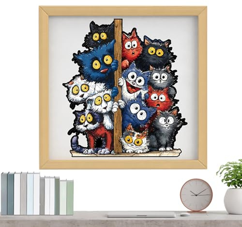 Holz Steckpuzzle - Präzises 3D Dekorations Set,Puzzles in Tierform aus Holz geschnitten - Für Erwachsene Und Kinder, Für Familie Und Freunde, Für Zuhause, Sowie Für Liebhaber
