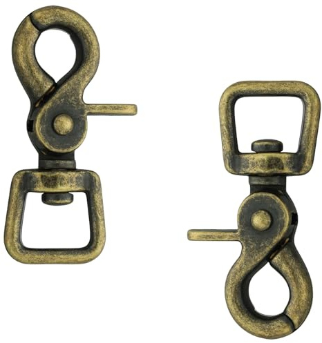 2er Set 360 Grad Drehgelenk Scherenkarabiner – Vielseitige Snaps für Zügel und Leinen. Für Pferde und Hunde sowie Outdoor-Aktivitäten un DIY Projekte